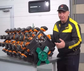 موتور برقی ساخته شده از 50 دریل شارژی را ببینید، عجیب و تحسین برانگیز!