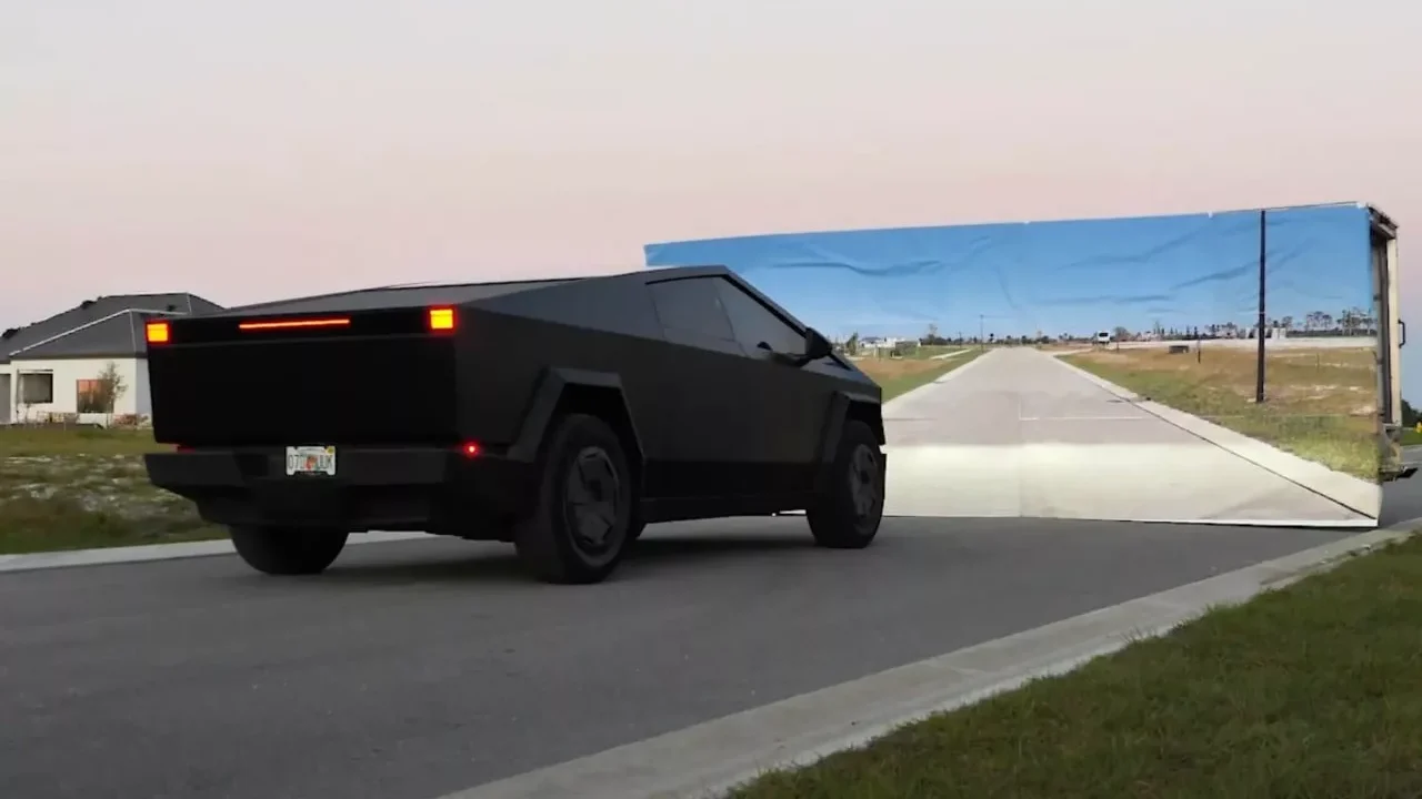 آیا سیستم خودران تسلا می‌تواند دیوارهای جعلی را تشخیص دهد؟