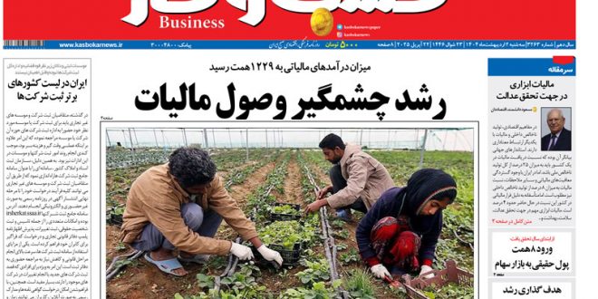 شماره ۳۲۶۳ روزنامه کسب و کار