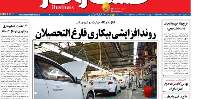 شماره ۳۳۹۲ روزنامه کسب و کار